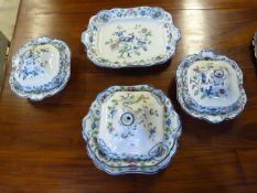 Corona Old Woodstock Part Dinner Service; Three Tureens, Meat Plate, Etc