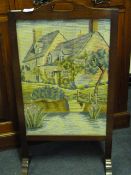 Framed Embroidery Fire Screen