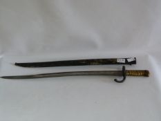 German Infantry Bayonet of Yataghan type Tochasstpot Rifle. 1865-1874.