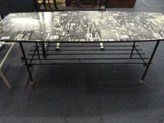 1950's Formica Topped Occasional Table on Metal Base