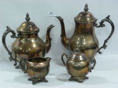 Four Piece Silver Plated Tea and Coffee Set