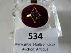 22cT Wedding Ring with Sapphire Embellishments