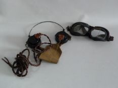 Pair of Earphones and a Pair of Goggles