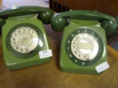 Pair of Retro Green Phones