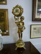 Brass Figural Clock