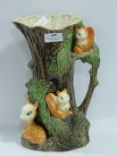 Large Withernsea Fawn and Squirrel Jug