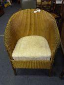 Gilt Painted Lloyd Loom Chair