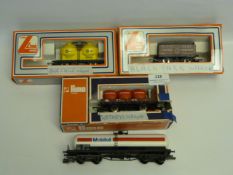 Four Lima 00 Gauge Goods Vans