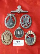 Six German Cap Badges