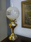 Brass Column Oil Lamp