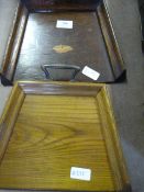 Pair of Wooden Cren Trays