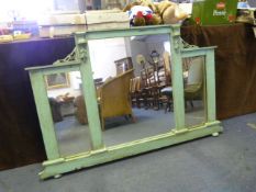 Green Painted Mantel Mirror