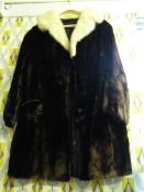 Mink Collar Moleskin Jacket