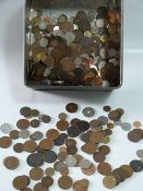 Tin of Miscellaneous British and Foreign Coins