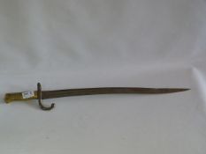 German Infantry Bayonet of Yataghan type Tochasstpot Rifle. 1865-1874.