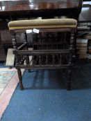 Piano Stool with Bobbin Turned Legs