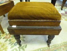 Edwardian Adjustable Piano Stool