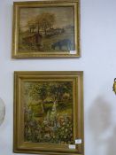 Pair of Gilt Framed Original Oil Paintings