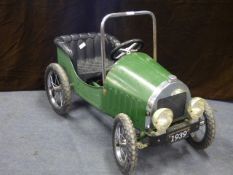 Tin Plate Pedal Car in British Racing Green