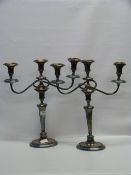 Pair of Silver Plated Candelabra