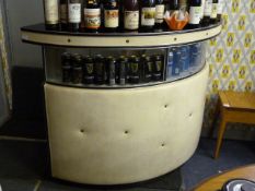 1960's Demilune Bar with Button Front