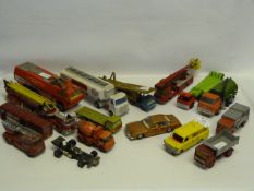 Collection of Sixteen Play Worn Matchbox, Dinky and Other Die-Cast Vehicles