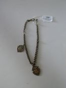 Silver Watch Chain with Fob (Approx 88g)