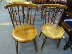 Two Spindle Back Dining Chairs