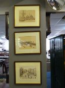 Three Prints Hand Painted of Hull