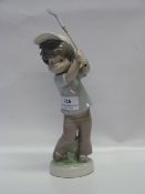 Comical Lladro Figurine of Billy the Golfer