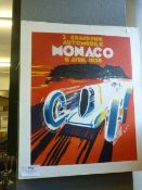 Oil on Canvas Monaco Grand Prix Automobile 1930