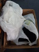 Two Large Pieces Material Black and White