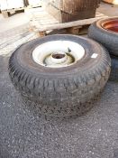 Pair of 600/9 Tyres and Rims