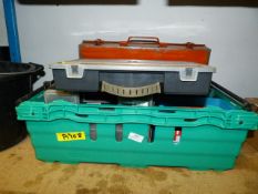 Box Containing Assorted Component Drawers Including Washers, Nuts, Bolts, Screws, Etc