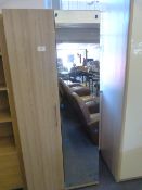 *Ash Effect Wardrobe with Mirrored Door