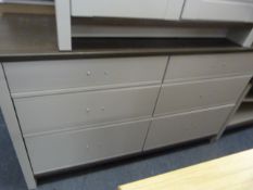 *Grey Sideboard with Six Drawers