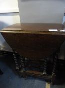 Small Oak Barley Twist Table