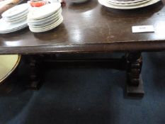 Dark Oak REfectory Style Coffee Table