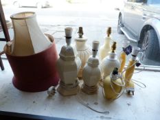 Collection of Ceramic Table Lamps