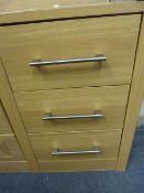 *Light Oak Effect Cabinet with Three Drawers