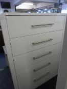 *White Chest of Five Drawers