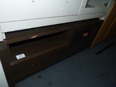 *Darkwood Effect TV Unit with Single Drawer and Door