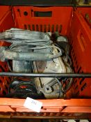 Plastic Box Containing Assorted Power Tools
