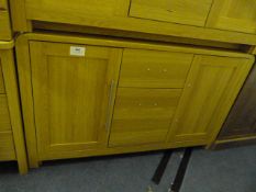*Light Oak Effect Sideboard with Two Doors and Three Drawers