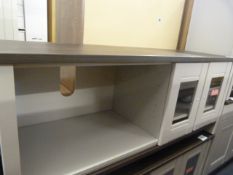 *Grey TV Unit with Darkwood Top