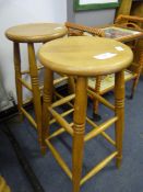 Pair of Pine Barstools