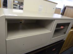 *Large Grey TV Unit with Single Glazed Door and Drawer