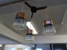 1970's Three Branch Light Fitting