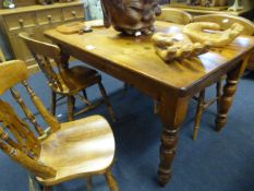 Pine Dining Tables and Four Chairs