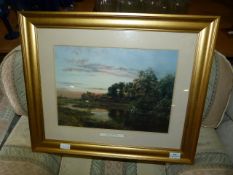 Framed Print Depicting a Country Scene